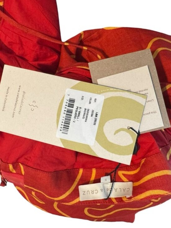 Cala de la Cruz Laia Red Mini Dress Detachable Straps NWT Size S - Picture 12 of 12
